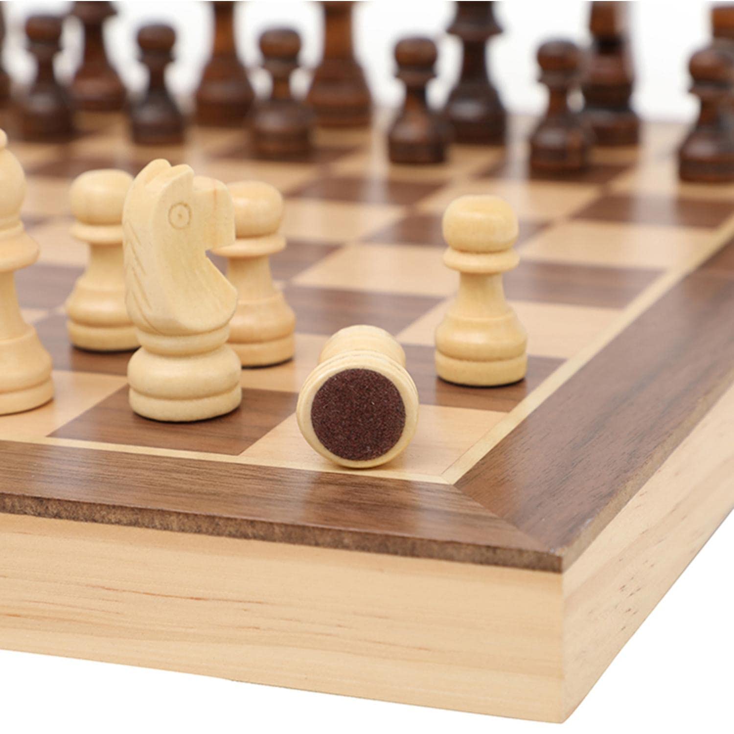 Premium Wooden Chess Set with Foldable Board & Storage Compartment | Classic Strategy Game for Adults, Kids & Family Game Night | Perfect for Travel, Home & Office Use
