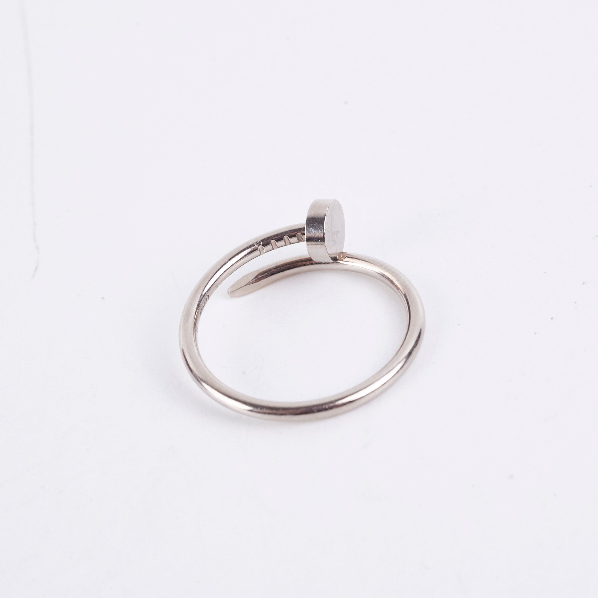 Cartier Juste Un Clou 18K White Gold Small Model Ring Size 58 - Luxury Jewelry for Women, Perfect for Weddings, Anniversaries & Special Occasions