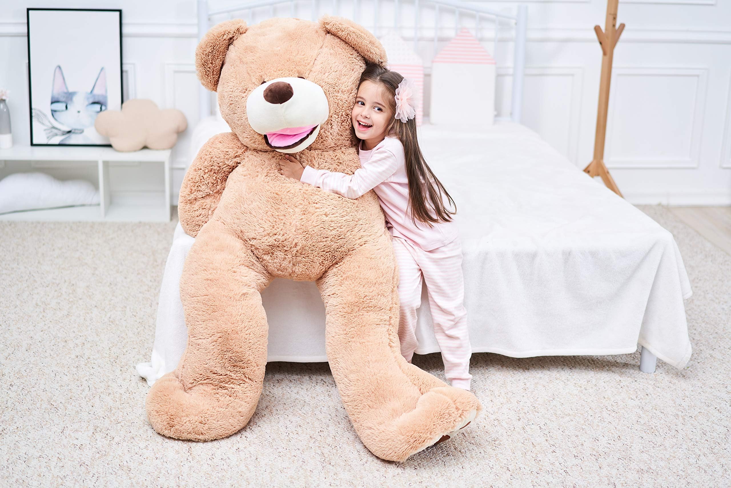IKASA 63-inch Giant Teddy Bear Plush Toy - Soft Stuffed Animal for Kids & Adults (Brown) | Perfect for Gifts, Nursery Decor, and Cuddling