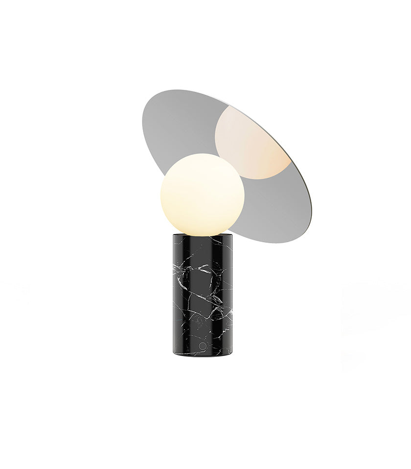 Modern Bola Disc Table Lamp - Sleek Minimalist Design for Bedroom, Living Room & Office - Warm LED Lighting for Cozy Ambience
