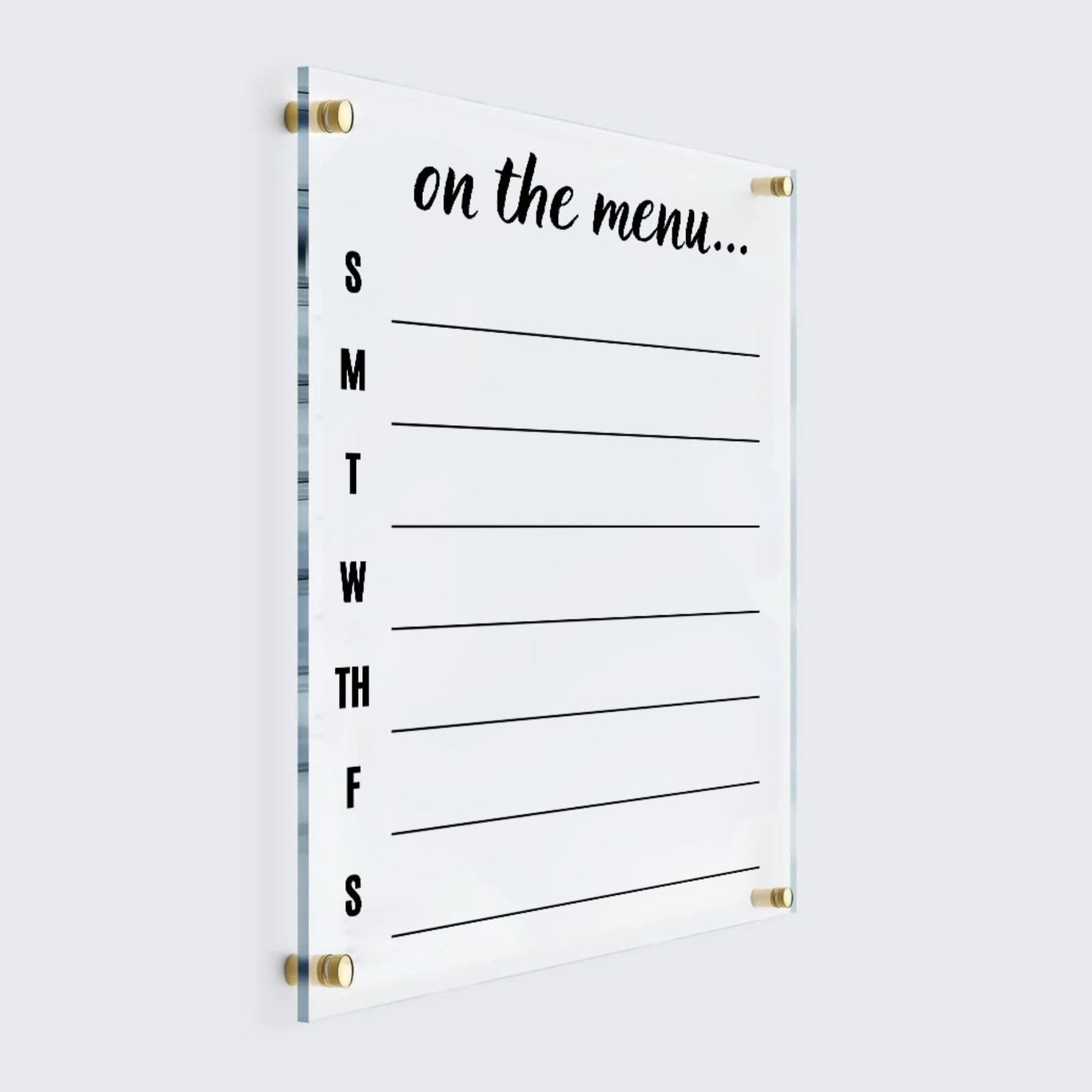 Personalized Acrylic Weekly Wall Calendar & Dry Erase Board - Custom 2025 Planner for Home, Office & School Organization | Perfect Housewarming Gift for Kitchen, Office Decor & Family Scheduling