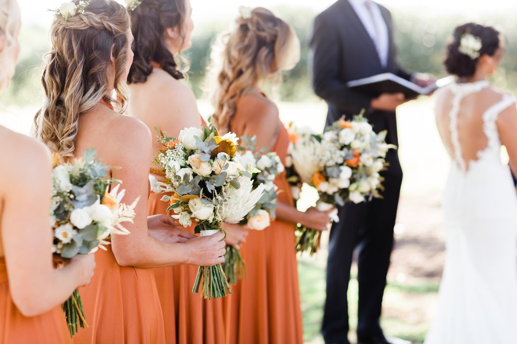 Elegant A-Line Burnt Orange Bridesmaid Dresses - Long Halter Backless Formal Gowns for Weddings, Prom & Evening Parties