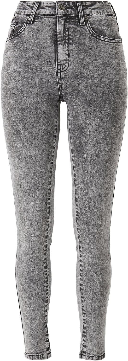 Urban Classics Women's High Waist Skinny Jeans - Stretch Denim Pants for Casual Wear & Everyday Outfits