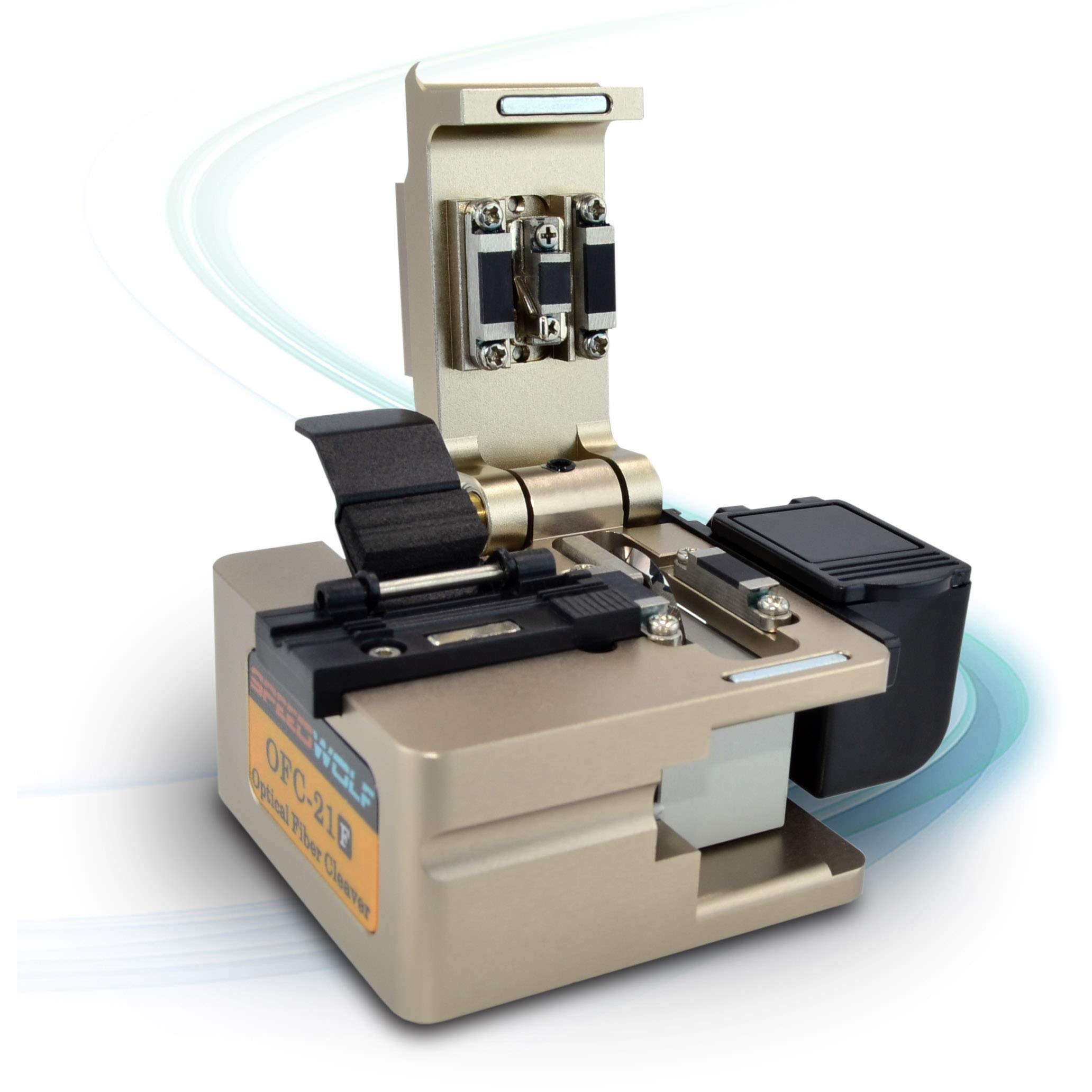 SPEEDWOLF FTTH High Precision Fiber Optic Cleaver - 16 Surface Blade for 250μm/900μm/3.0mm Fiber Cables - Includes 4-in-1 Holder & Scrap Collector - 38,000+ Cleaves - Perfect for Indoor Fiber Splicing & Network Installation