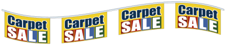 40 FT Pennant Banner String - Colorful Carpet Sale Decorations for Outdoor & Indoor Events, Parties, and Store Promotions