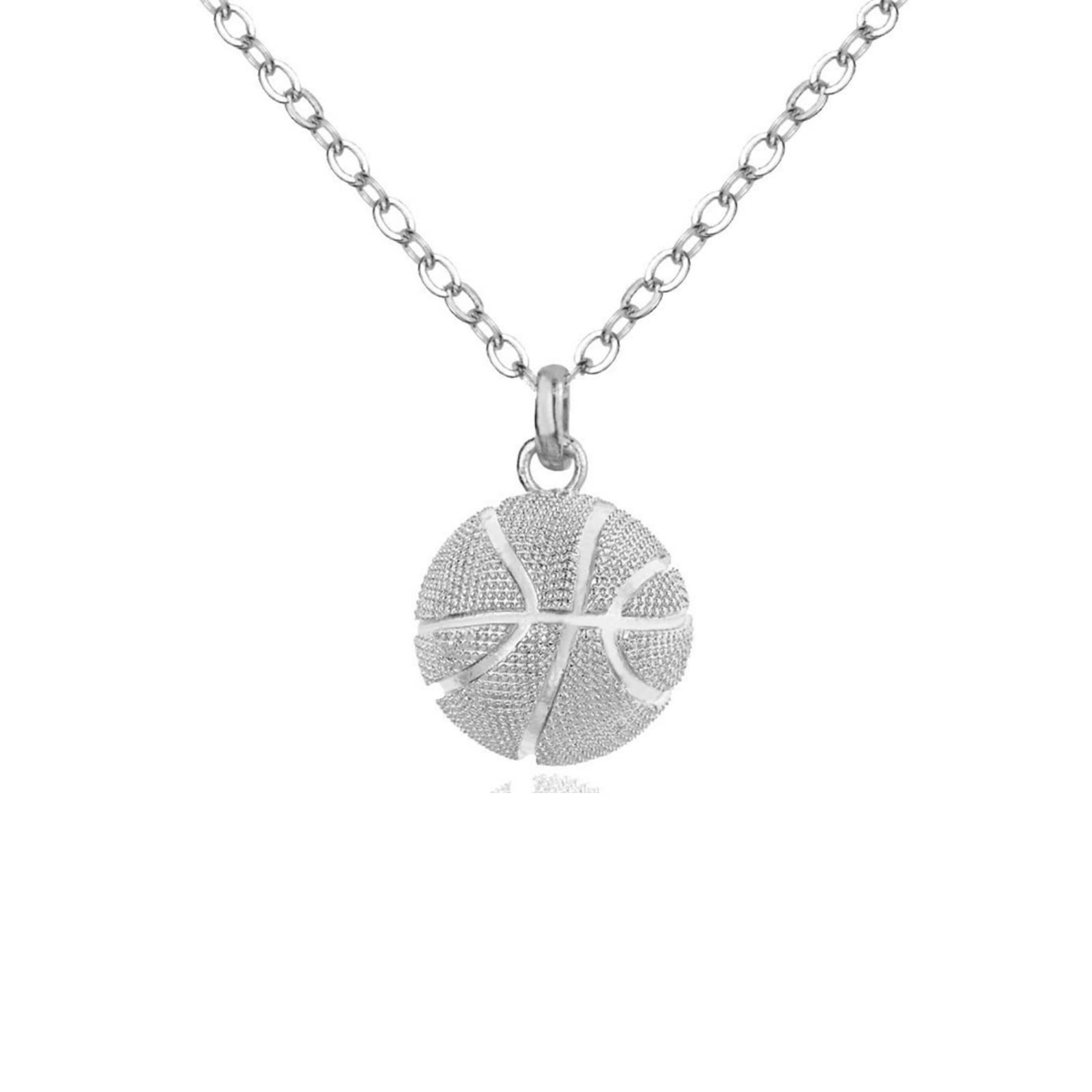 Basketball Pendant Chain Necklace for Men & Women - Sports Jewelry, Hip Hop Accessories, Basketball Fan Gift - Perfect for Games, Streetwear & Casual Outfits