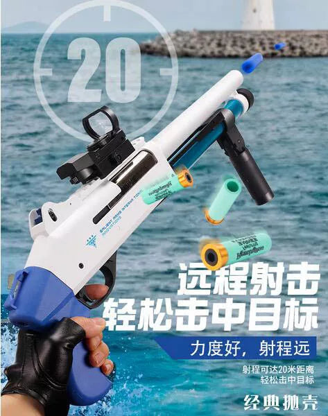 Super Shorty M870 Foam Dart Blaster with Shell Ejection - Realistic Shotgun Toy for Nerf Battles, Outdoor Play & Cosplay