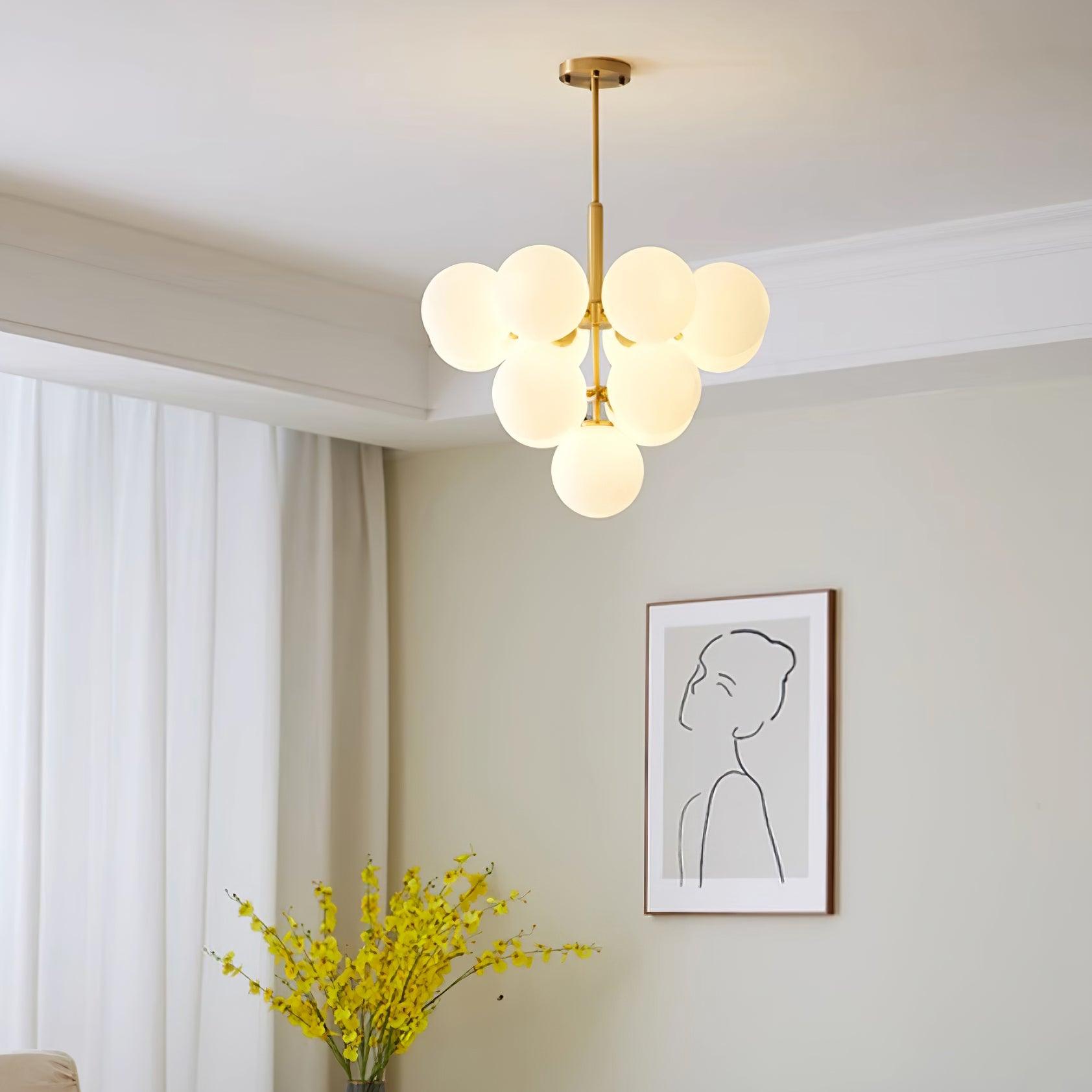 Elegant Marais Pointe Chandelier - Modern Crystal Ceiling Light Fixture for Dining Room, Living Room & Bedroom - Perfect for Home Decor & Wedding Venue Lighting