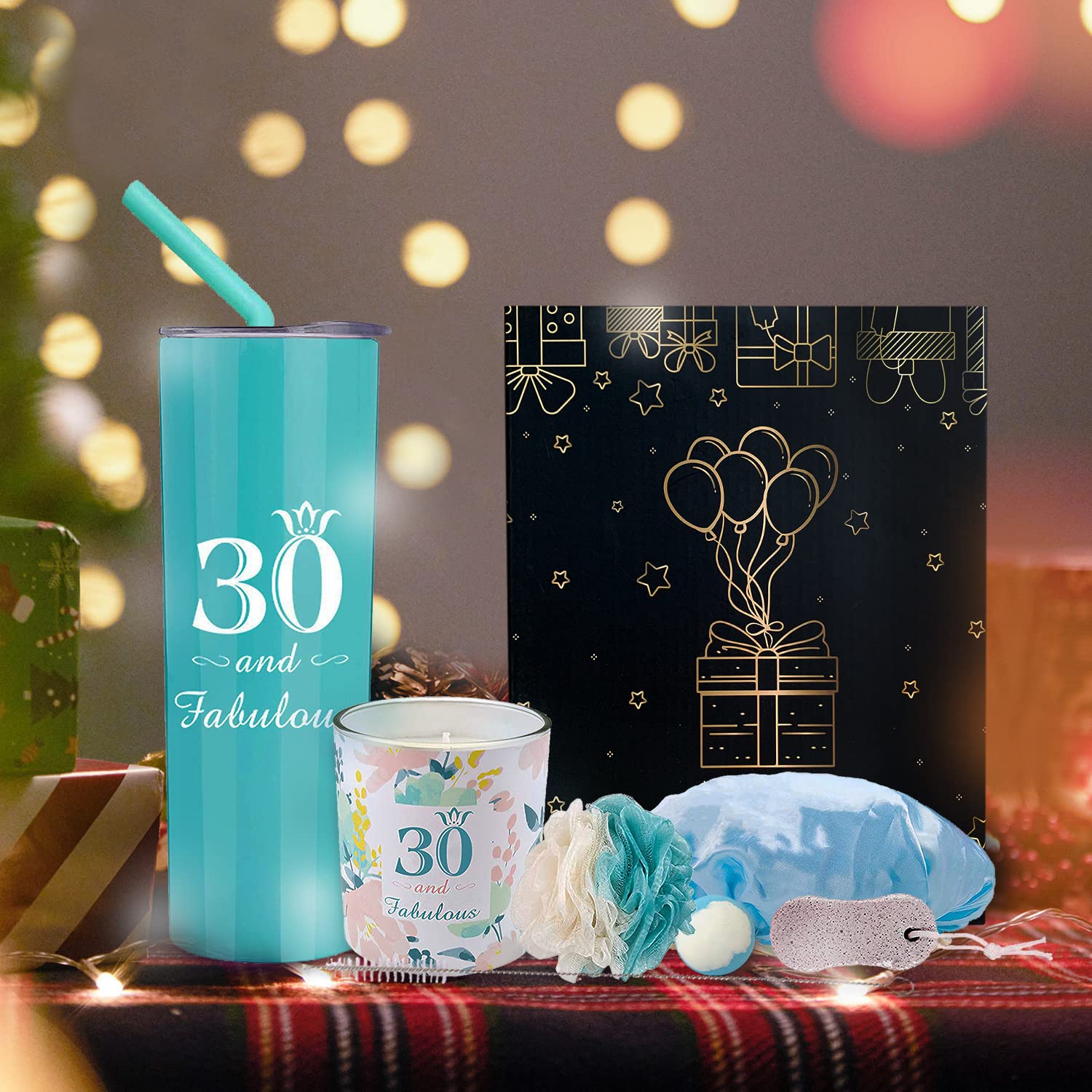 30th Birthday Gifts for Women - Insulated Tumbler Cup with Lid & Straw, Personalized 30th Birthday Decorations & Party Supplies - Perfect for Milestone Celebrations, Office Gifts & Surprise Parties