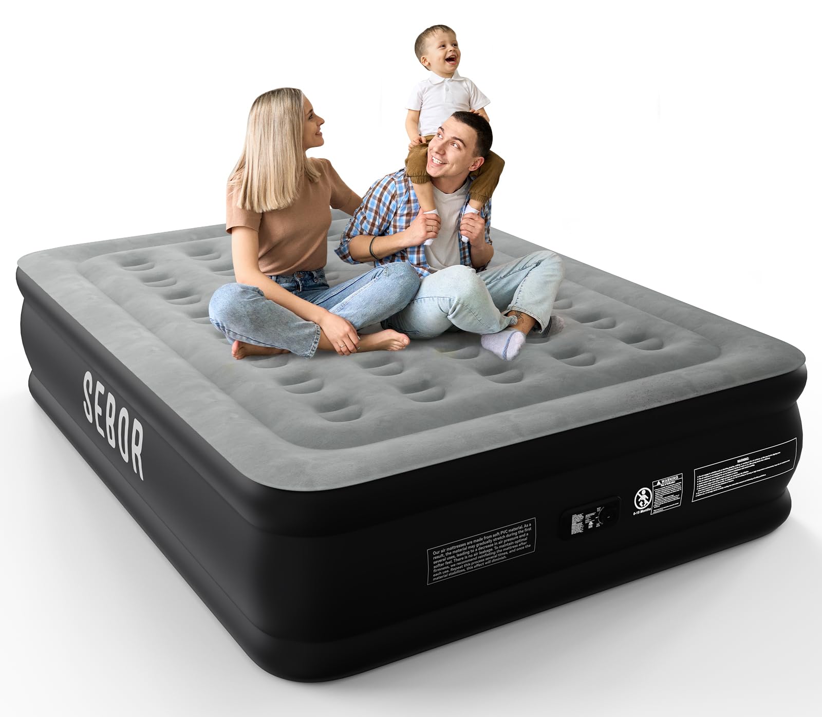**Queen Air Mattress with Built-in Pump - 18