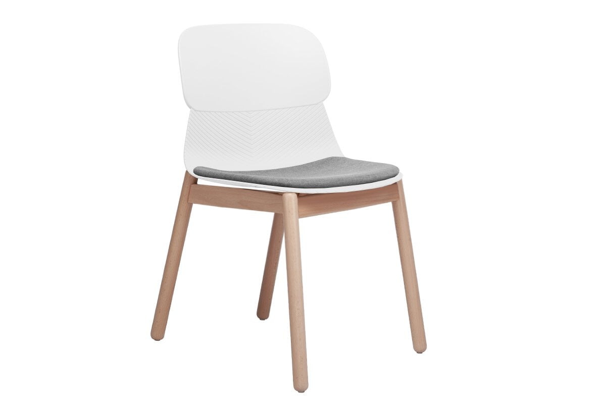 Durable Sammy Plastic Chair with Sturdy Wooden Legs - Perfect for Indoor, Outdoor, Patio, Garden, and Poolside Use