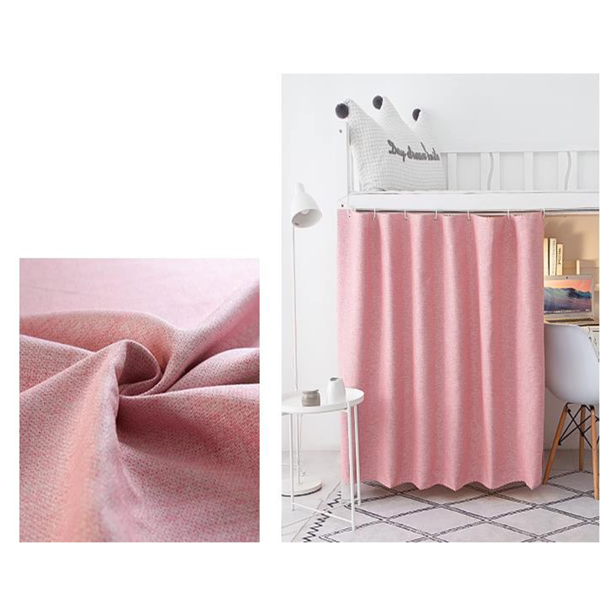 Blackout Bed Canopy Curtain for Dorm & Home - Thickened Solid Fabric Privacy Screen for Single Sleepers (Men & Women) - Perfect for College Dorms, Studio Apartments & Personal Sleeping Spaces