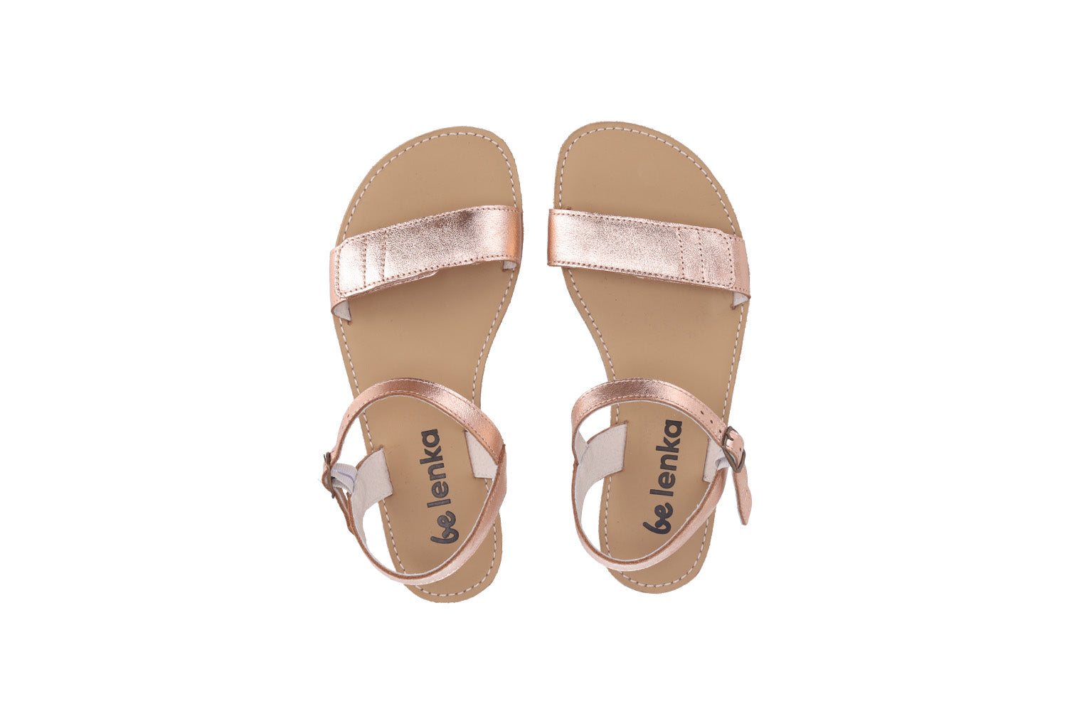 Barefoot Sandals for Women - Be Lenka Grace Rose Gold Minimalist Shoes | Comfortable & Stylish for Beach, Yoga, and Summer Outings