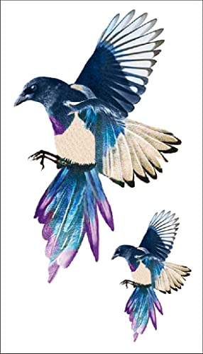 7 Sheets 3D Temporary Tattoo Stickers - Realistic Fake Waterproof Tattoos (6X10.5cm) for Adults, Women, Men, Kids & Teens - Bird & Tiger Designs for Arms, Legs & Shoulders - Perfect for Parties, Halloween Costumes & Body Art