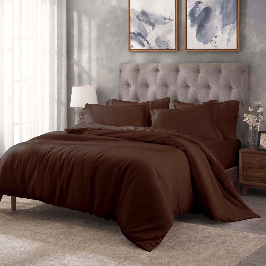 Premium Egyptian Cotton 400 Thread Count Duvet Cover Set - Ultra Soft & Breathable Bedding for Luxury Hotels & Master Bedrooms