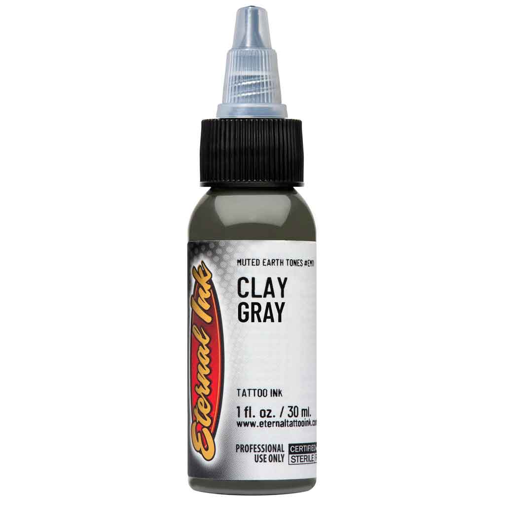 Eternal Ink - 1oz Clay Gray Tattoo Ink for Professional Artists & Tattooists | Perfect for Fine Line Work, Shading & Permanent Makeup