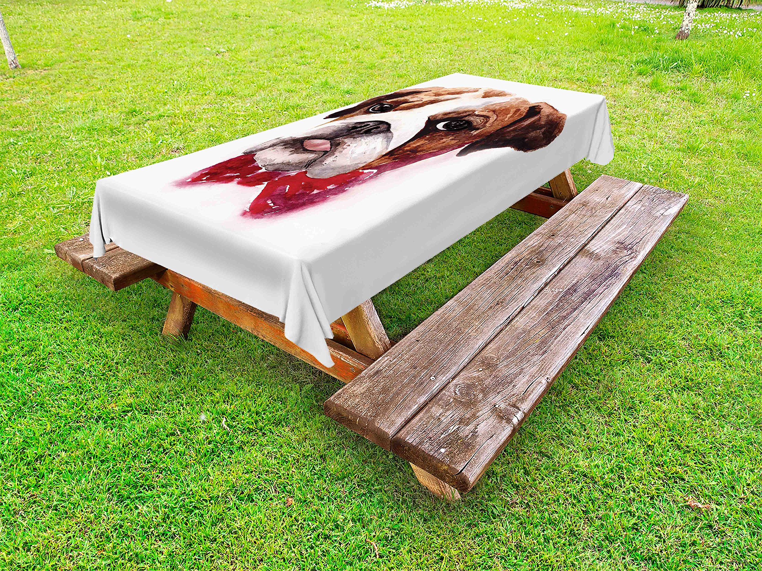 Ambesonne Waterproof English Bulldog Tablecloth - 58