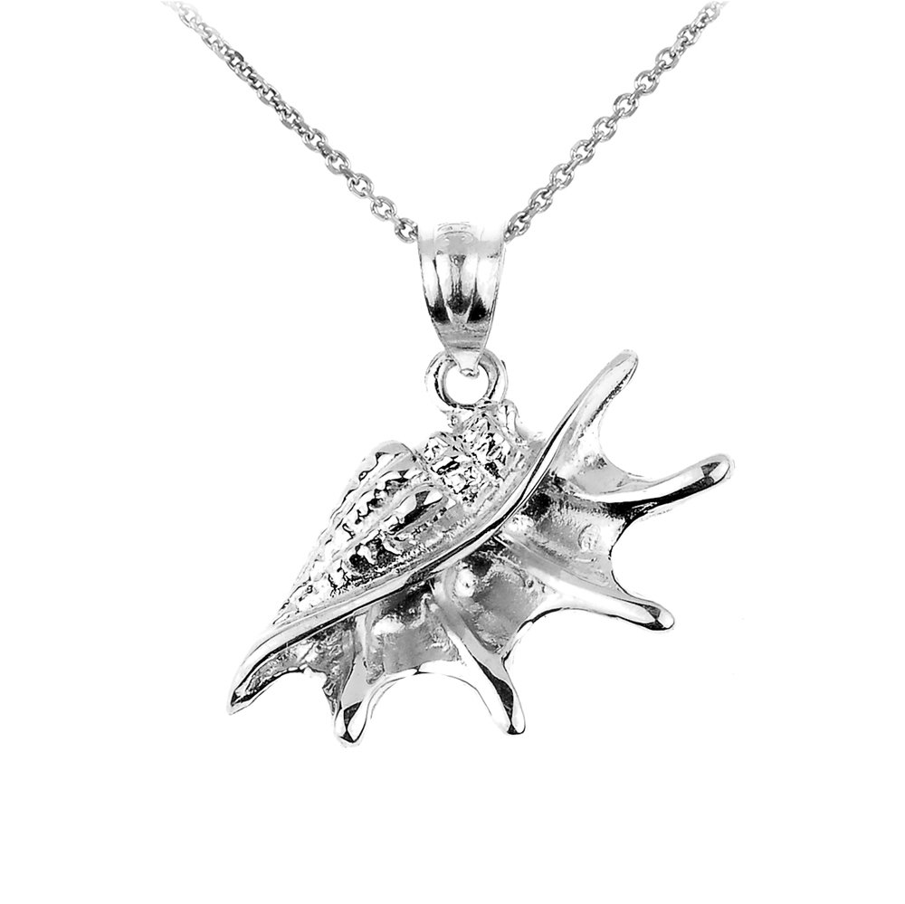 925 Sterling Silver Seashell Charm Pendant Necklace for Women - Elegant Beach Jewelry Gift for Summer, Vacation & Boho Style