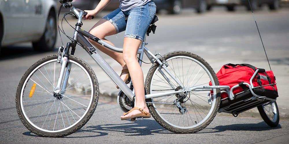 One Wheel Maya Cycle Bicycle Cargo Trailer - Heavy Duty Bike Trailer for Hauling Gear, Groceries & Kids - Perfect for Camping, Commuting & Family Outings