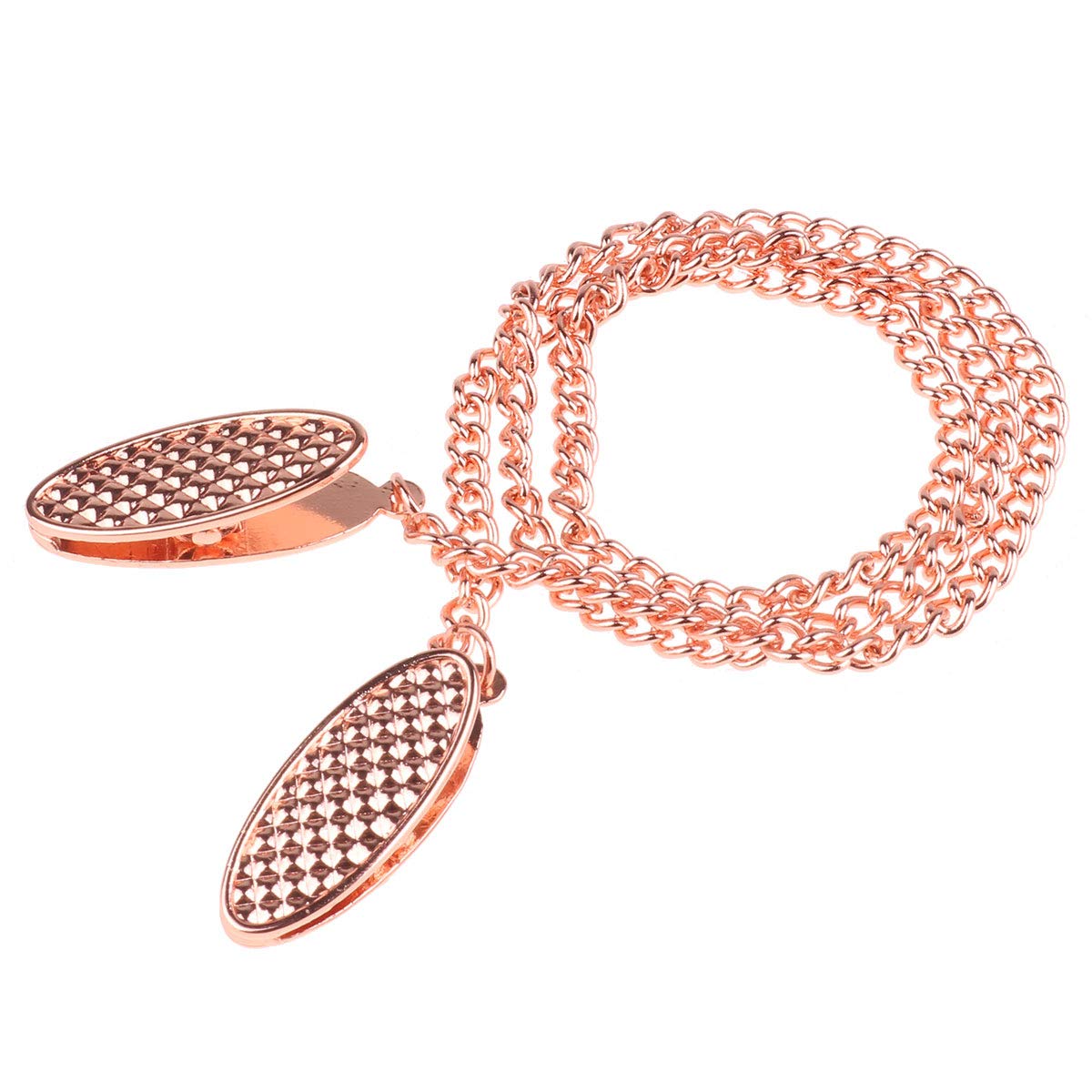 IEFIEL Durable Metallic Napkin Holder - Stainless Steel Napkin Chain Bib Clip, Rose Gold (One Size) - Perfect for Weddings, Parties, and Fine Dining Restaurants