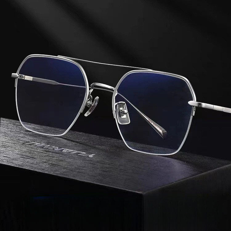 Boe Ultra Light Titanium Square Glasses Frame - Stylish & Durable Eyewear for Men & Women | Perfect for Reading, Driving & Fashion Accessories