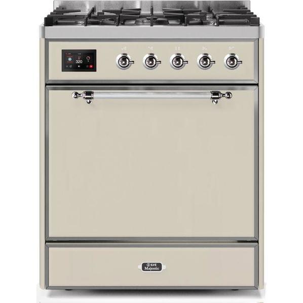 ILVE Majestic II Series 30 Inch Dual Fuel Freestanding Range - Gas/Propane Compatible (UM30DQNE3) | Professional Kitchen Appliance for Home Chefs & Cooking Enthusiasts