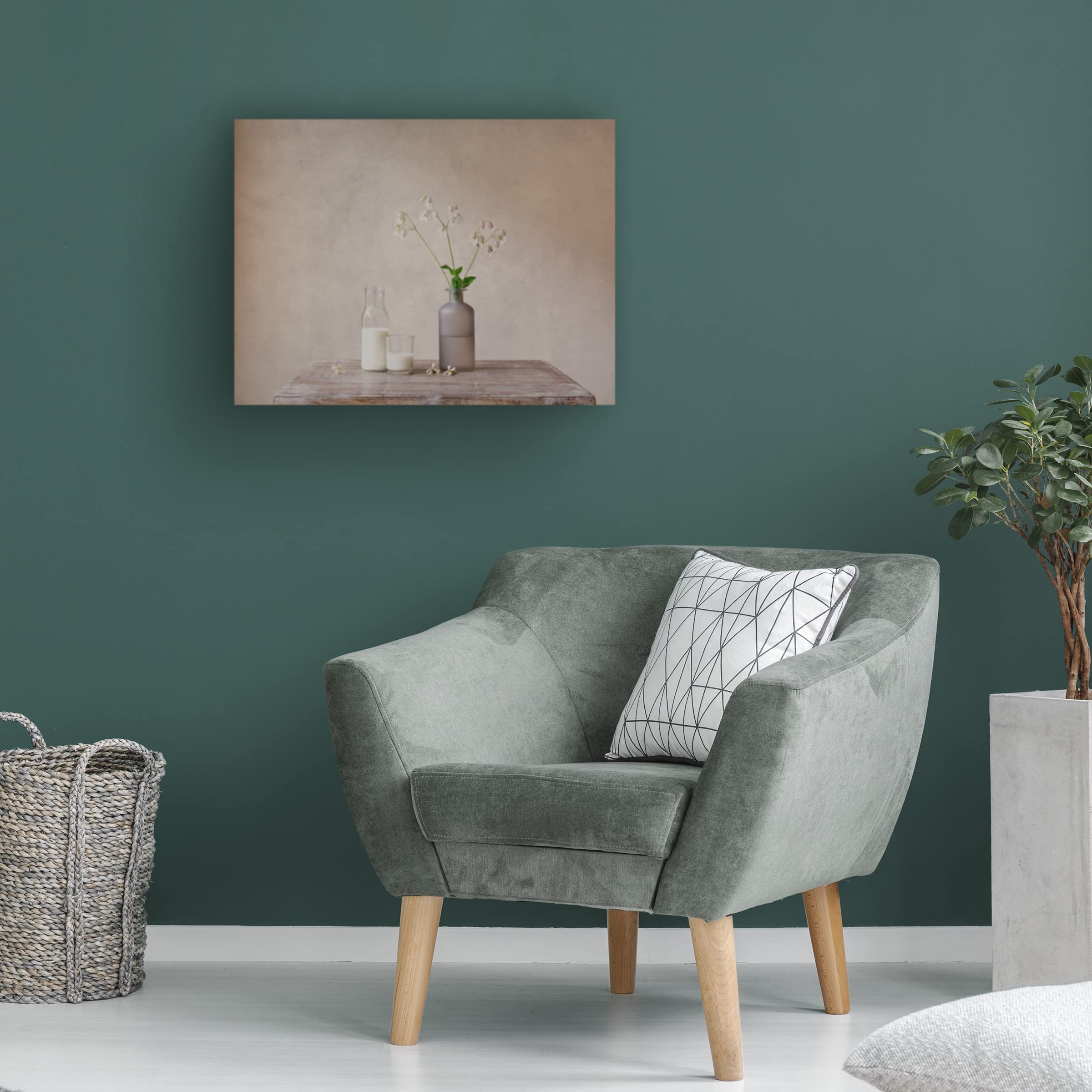 Trademark Fine Art 'Still Life With Milk' Canvas Wall Art Print by Galina Bunkova - Perfect for Living Room, Bedroom & Office Decor