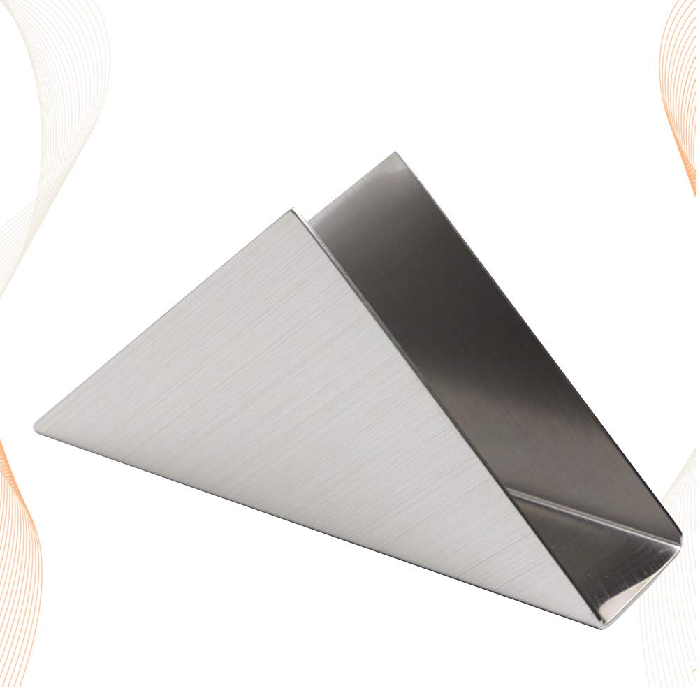 Cabilock Triangle Desktop Tissue Holder - Stylish Napkin Stand & Paper Towel Rack for Office, Kitchen, or Home Decor (White) - Perfect for Desk Organization, Dining Table, and Bathroom Storage