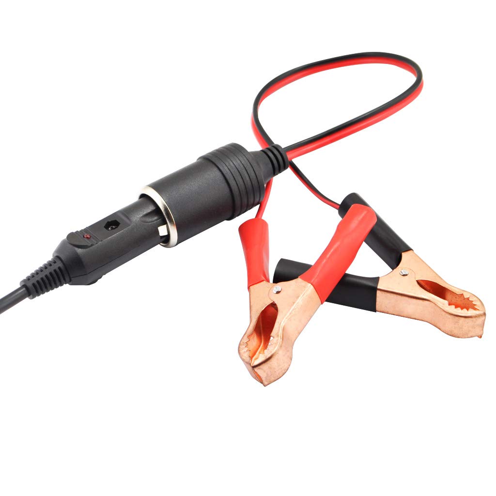 3M/10ft OBD II Vehicle ECU Emergency Power Supply Cable with Alligator Clips - 12V Car Battery Memory Saver & Cigarette Lighter Power Extension - Perfect for Car Maintenance, ECU Programming & Battery Replacement