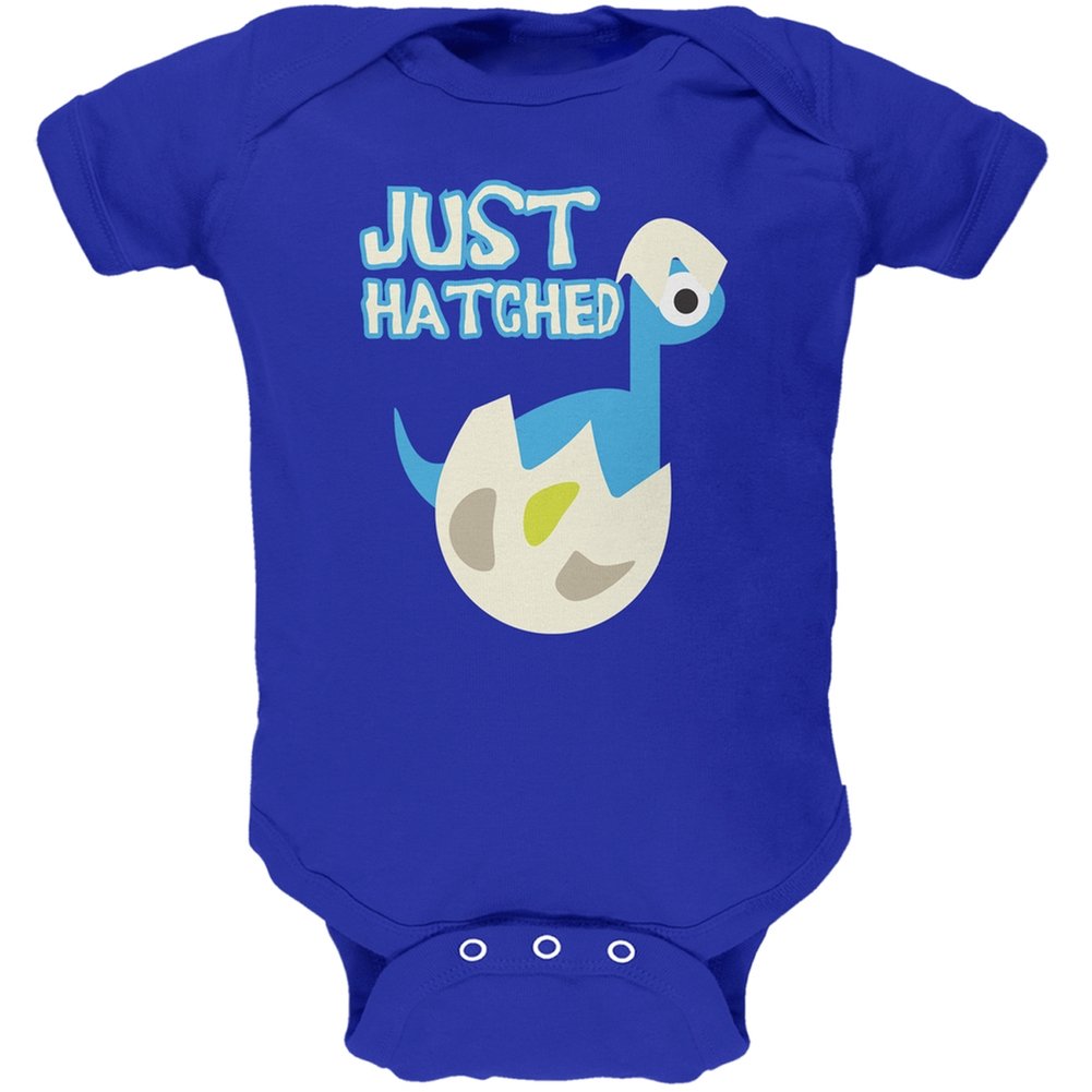 Just Hatched Baby Boy Royal Soft Cotton One-Piece Bodysuit - Perfect for Newborn Photoshoots, Gift Giving & Everyday Comfort