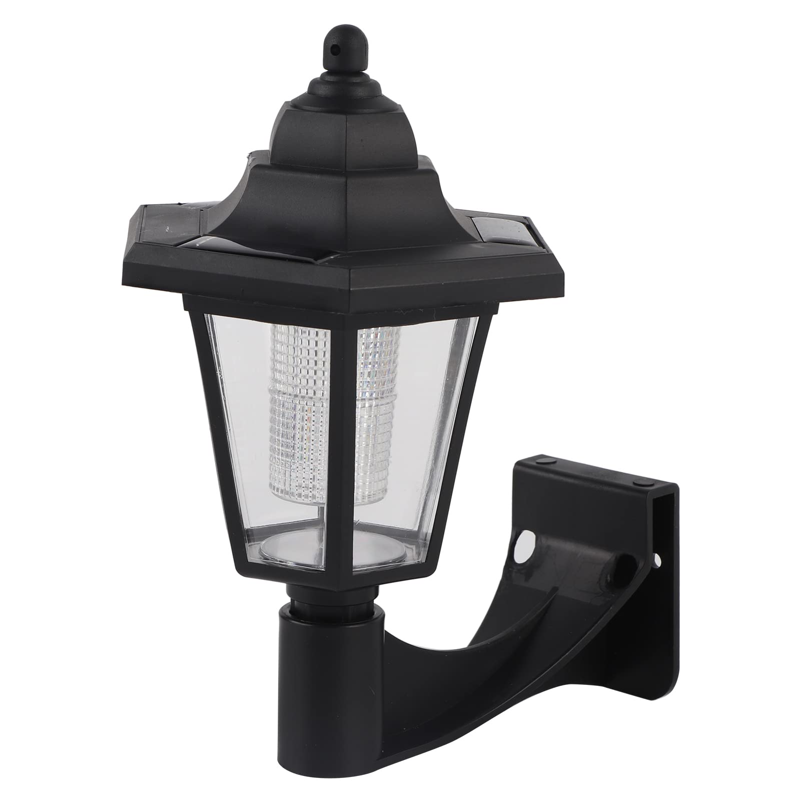 Vintage Hexagonal Solar Fence Lights - Outdoor Solar Powered LED Wall Lamp for Garden, Porch & Yard - Weatherproof Solar Lights for Pathways, Driveways & Backyard Decoration
