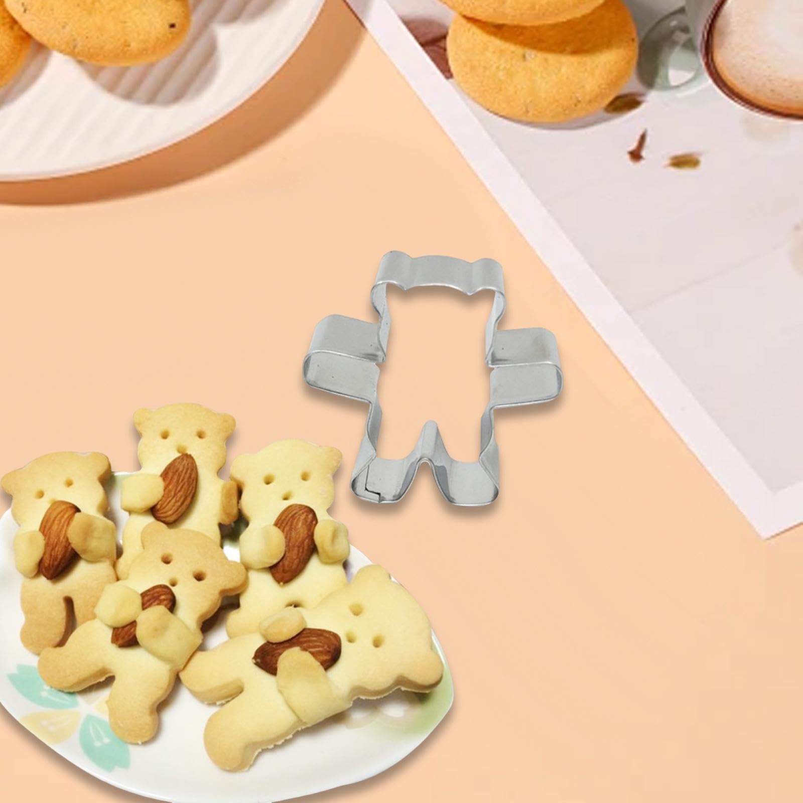 ATORSE® Bear Cookie Cutter Set - Stainless Steel DIY Baking Tools for Cookies, Chocolate, Pancakes & Eggs - Perfect for Birthday Parties, Christmas Baking & Kids Cooking Activities