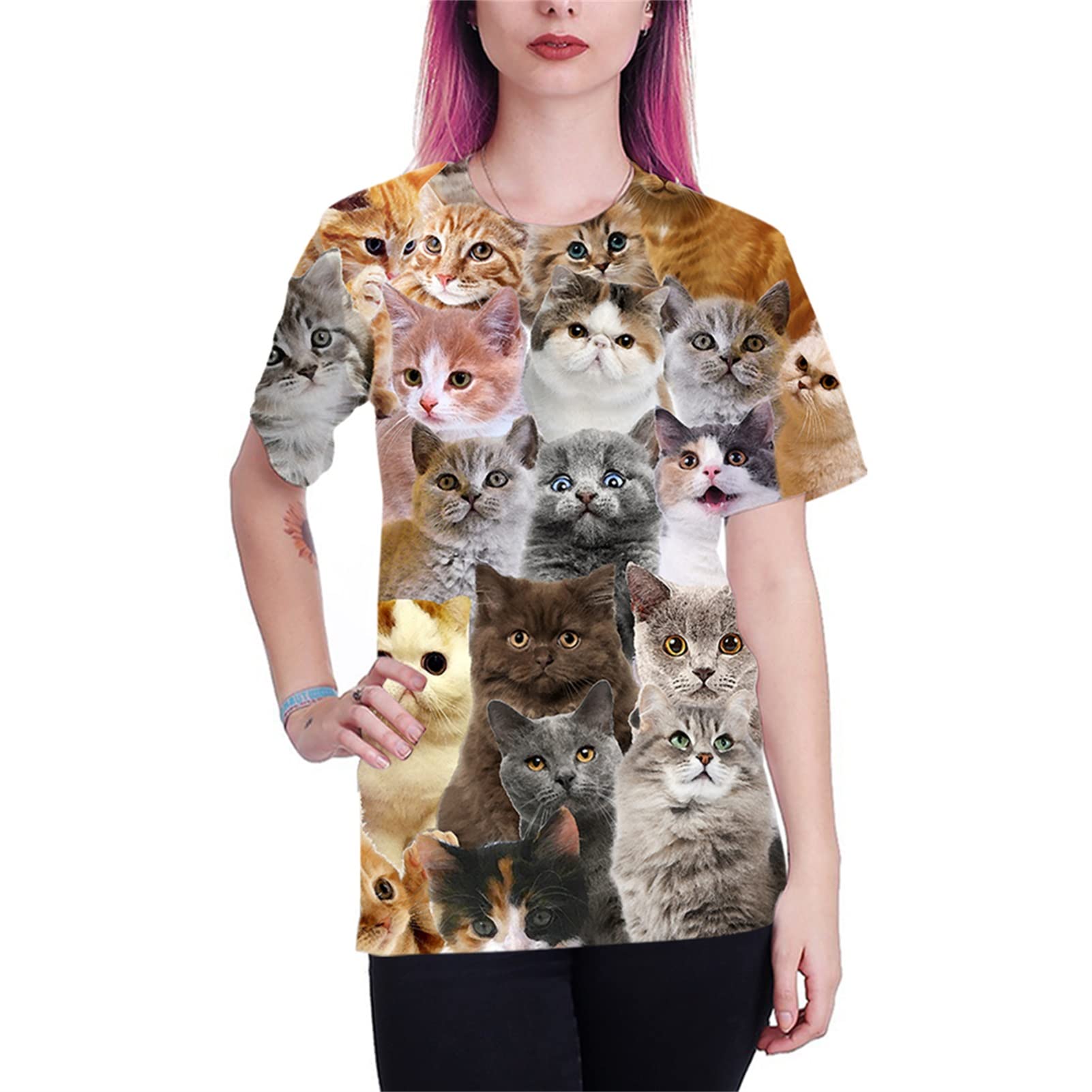 Yasswete Unisex 3D Printed Short Sleeve T-Shirt for Men & Women - Trendy Graphic Tees for Casual Wear, Street Style & Everyday Outfits