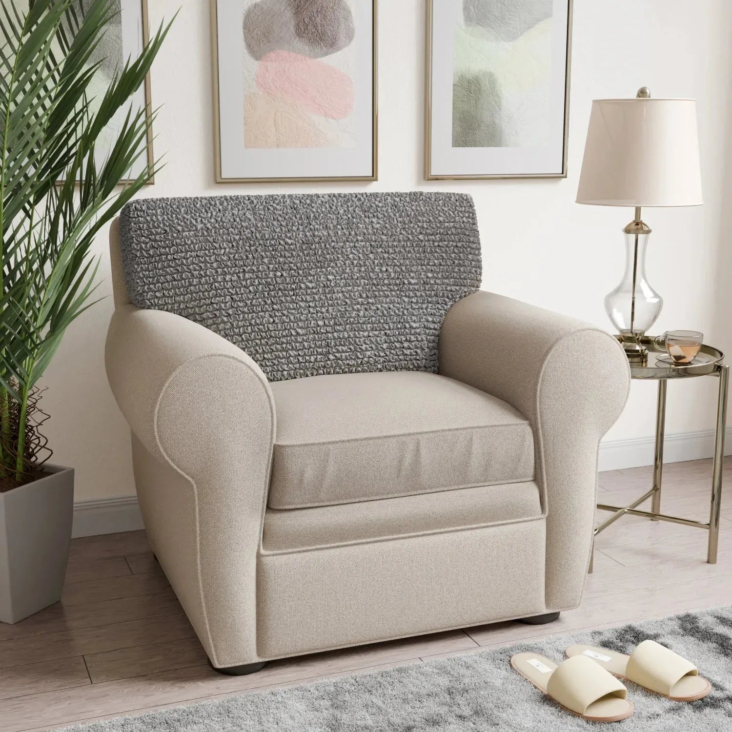 Premium Microfiber Seat Cushion Cover - Soft & Durable Sofa Chair Protector - Perfect for Living Room, Office, or Car Use