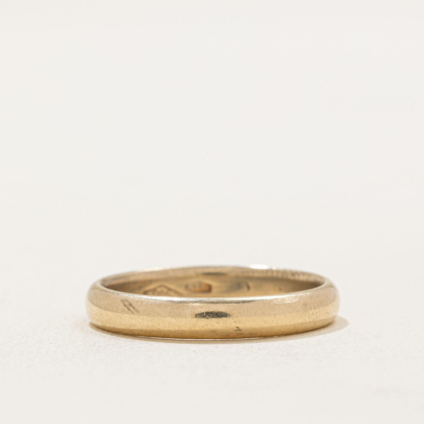 Vintage Italian 12k Yellow Gold Wedding Band Ring - 3.20mm Width - Size 6.75 - Perfect for Anniversaries, Engagements & Classic Wedding Jewelry Gifts