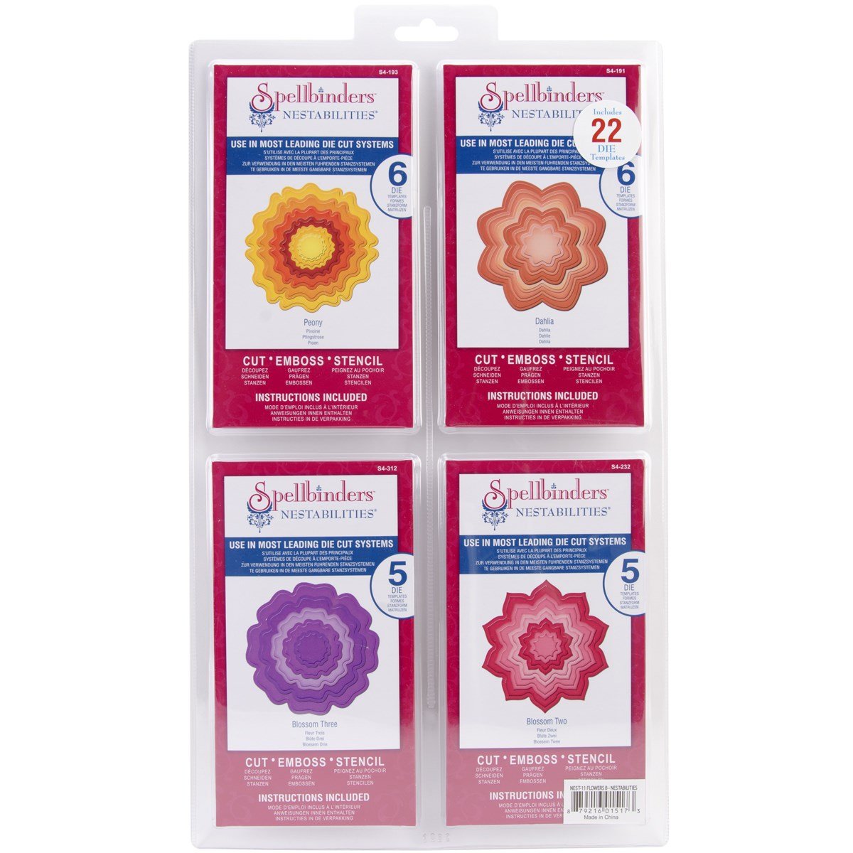 Spellbinders Nestabilities Die Cutting Set - Flowers B Shape for Scrapbooking, Card Making & DIY Crafts | Perfect for Wedding Invitations, Greeting Cards & Home Decor Projects