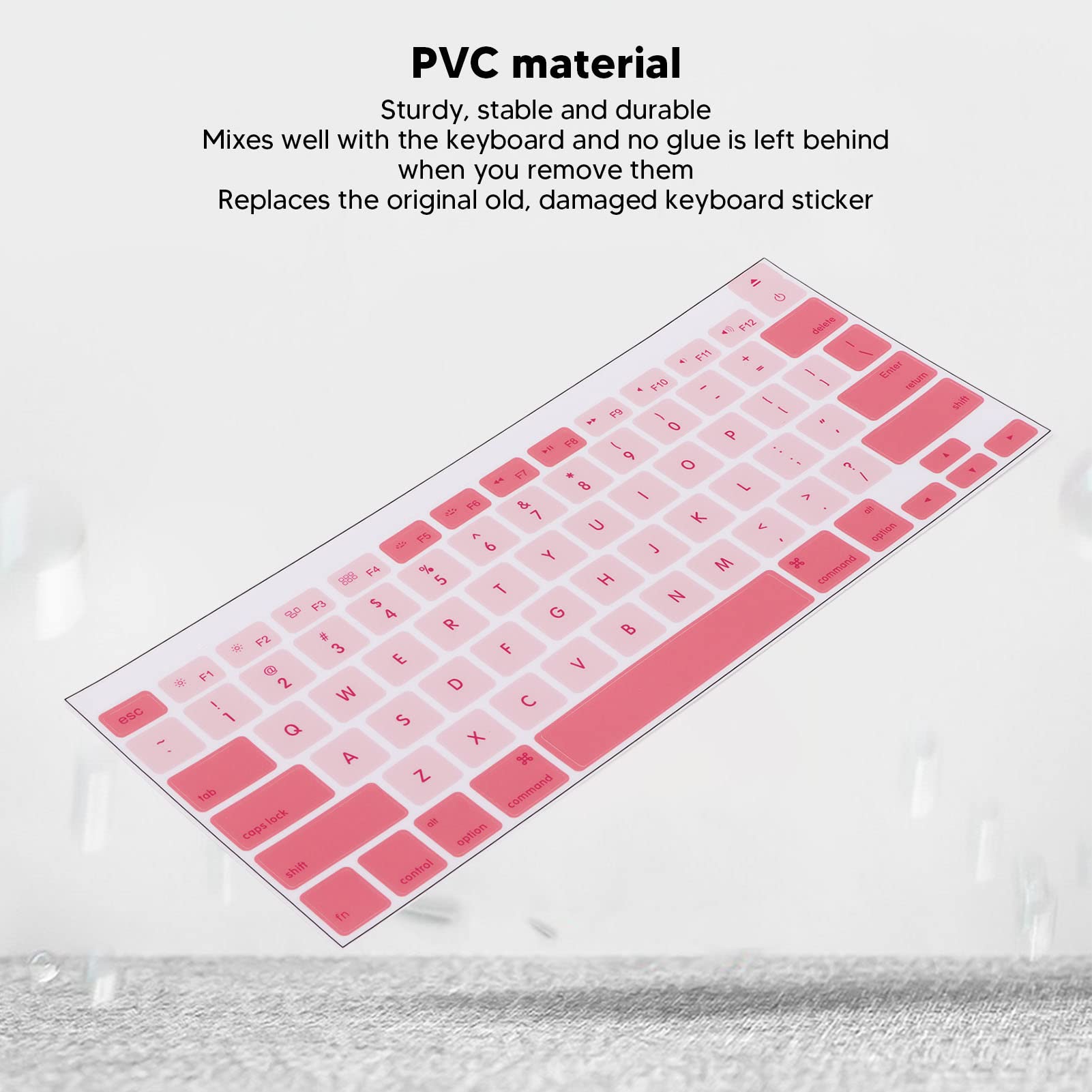 iOS Keyboard Stickers - PVC English Computer Keyboard Stickers with Clear Lettering for Laptop, Notebook, Desktop - Perfect for Typing Efficiency and Office Use