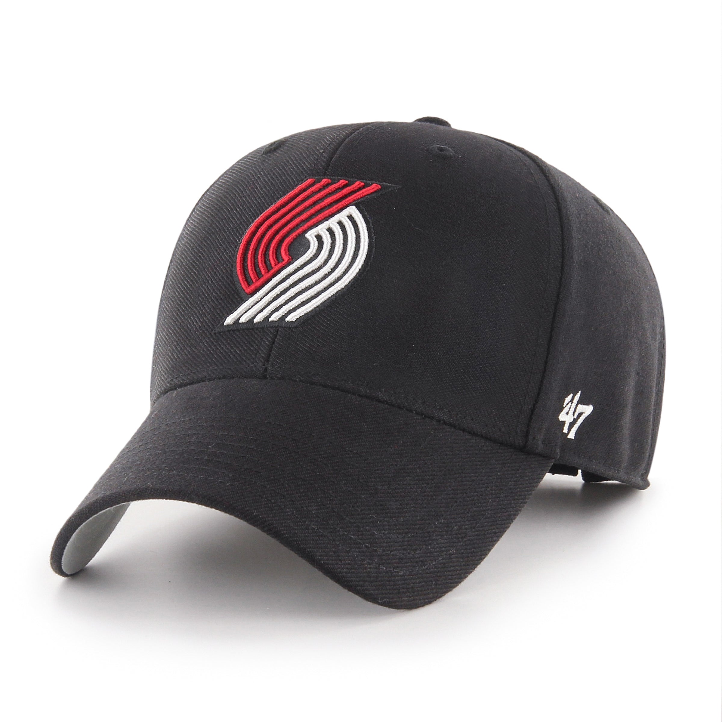 47 Brand Portland Trail Blazers MVP Adjustable Snapback Hat - Black | NBA Basketball Fan Gear for Men & Women | Perfect for Games, Outdoor Activities & Casual Wear