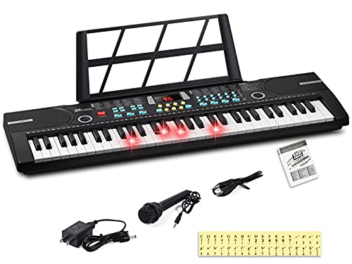 Black, Keyboard Piano Lighted Keys_01