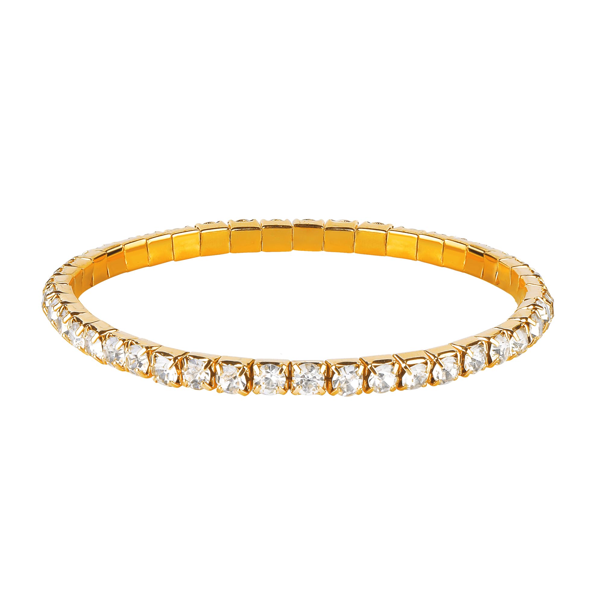 Zealmer Sparkle Multicolor Rhinestone Stackable Stretch Bracelets for Women - Fashion Jewelry for Parties, Weddings & Everyday Wear