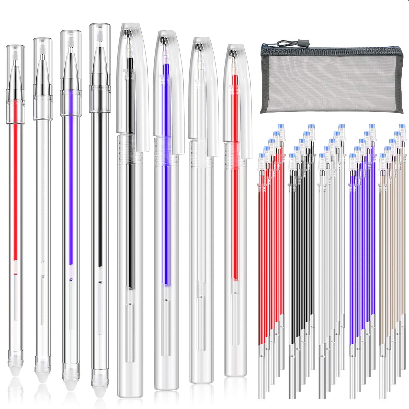 Outus 36-Piece Heat Erasable Pens Set - 10 Fabric Marking Pens with 25 Refills & Storage Bag for Quilting, Sewing, Dressmaking | Perfect for DIY Crafts, Fabric Projects & Professional Tailoring
