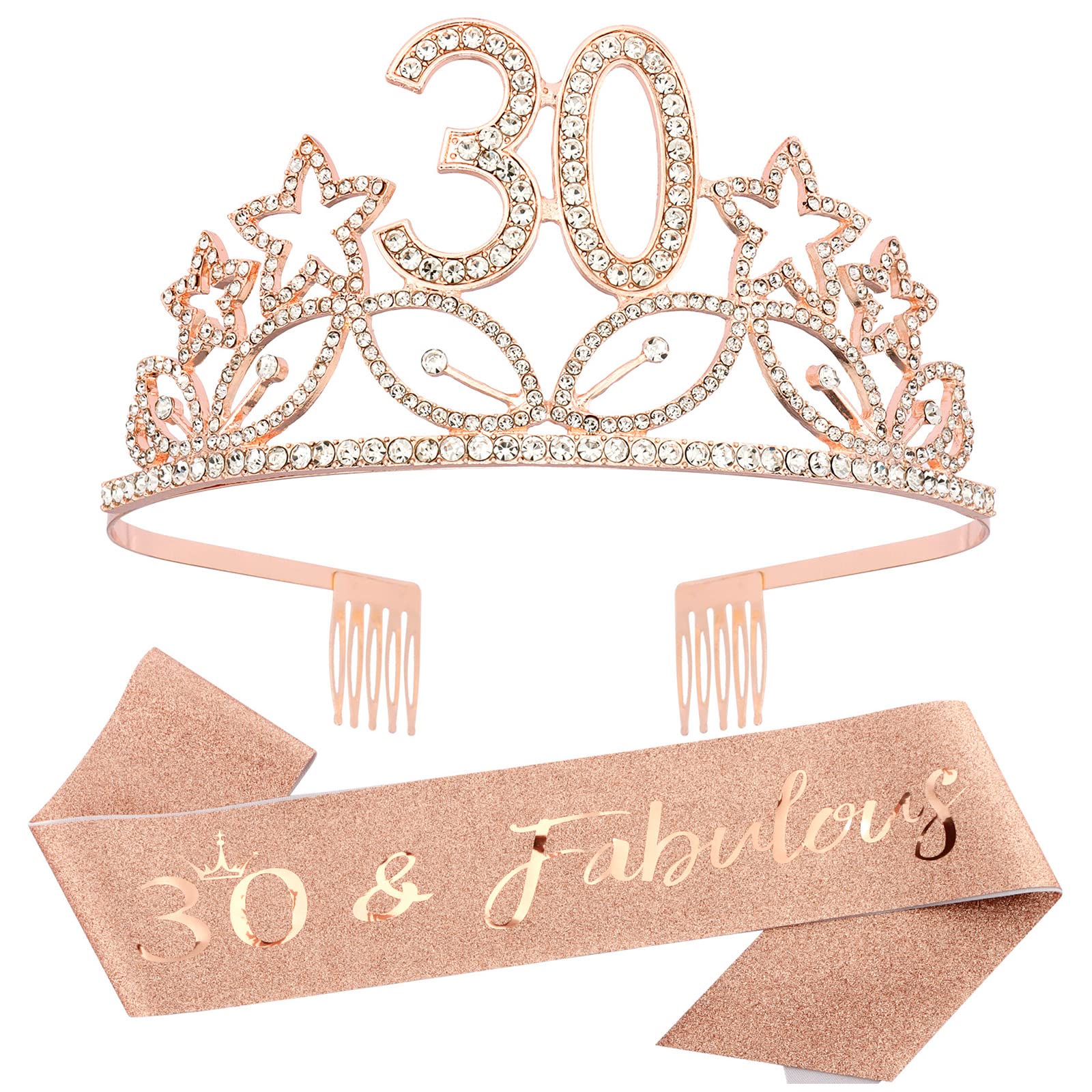 Elegant Rose Gold Birthday Decorations for Women - 16th, 21st, 30th, 40th, 50th, 60th Birthday Party Supplies - Perfect Gifts for Birthday Celebrations, Bridal Showers & Anniversaries