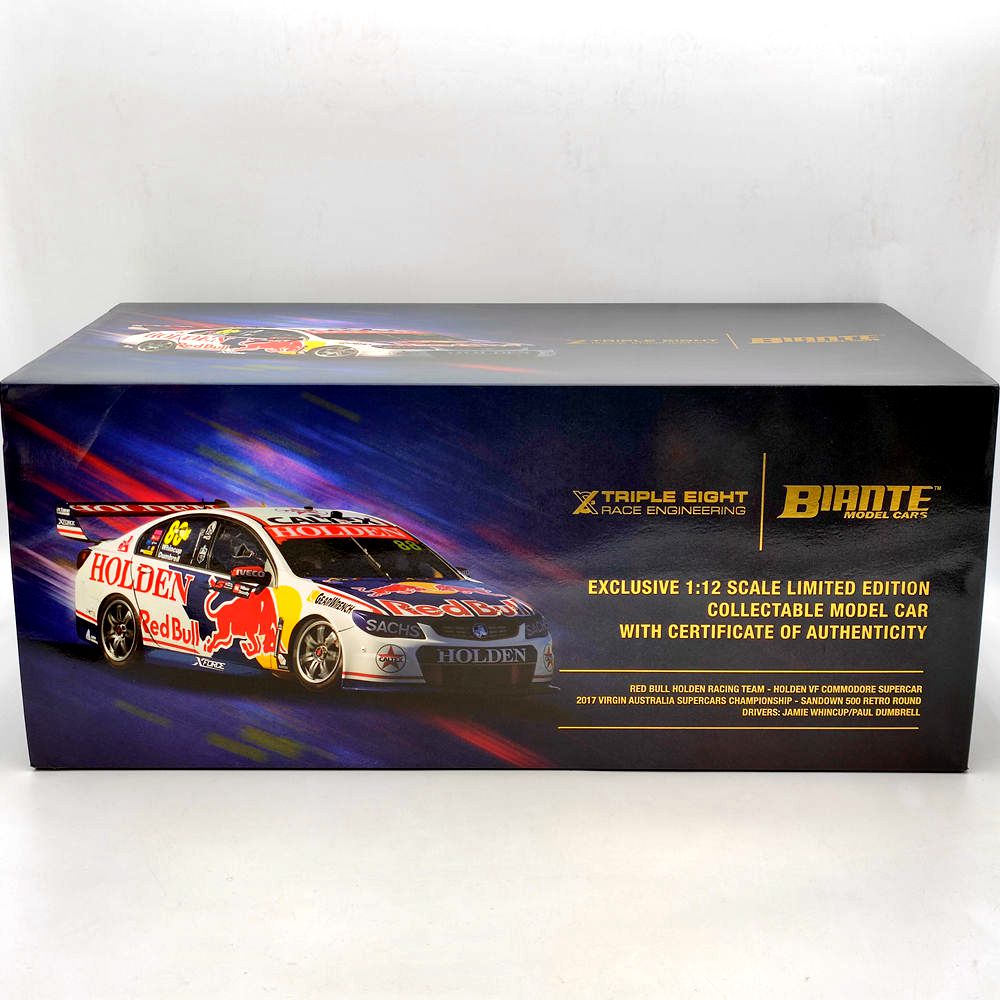 1/12 Scale Red Bull Racing Team Holden VF Commodore V8 2017 Sandown 500 Resin Model Car - Collectible Diecast Racing Toy Gift for Fans & Enthusiasts - Perfect for Display, Racing Collections & Motorsport Decor