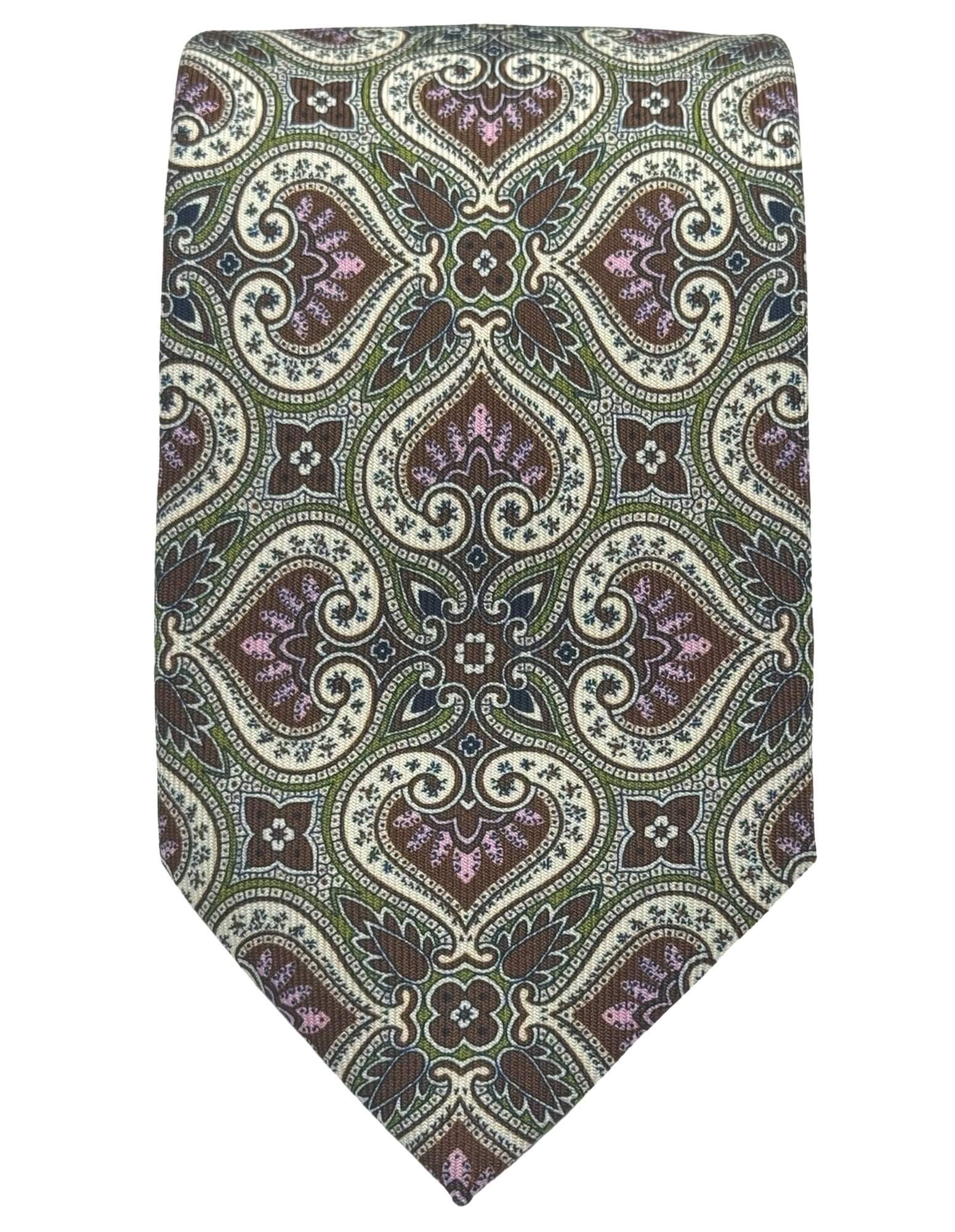DÉCLIC Oakham Patterned Tie for Men - Stylish Pink Necktie for Business, Weddings & Formal Events