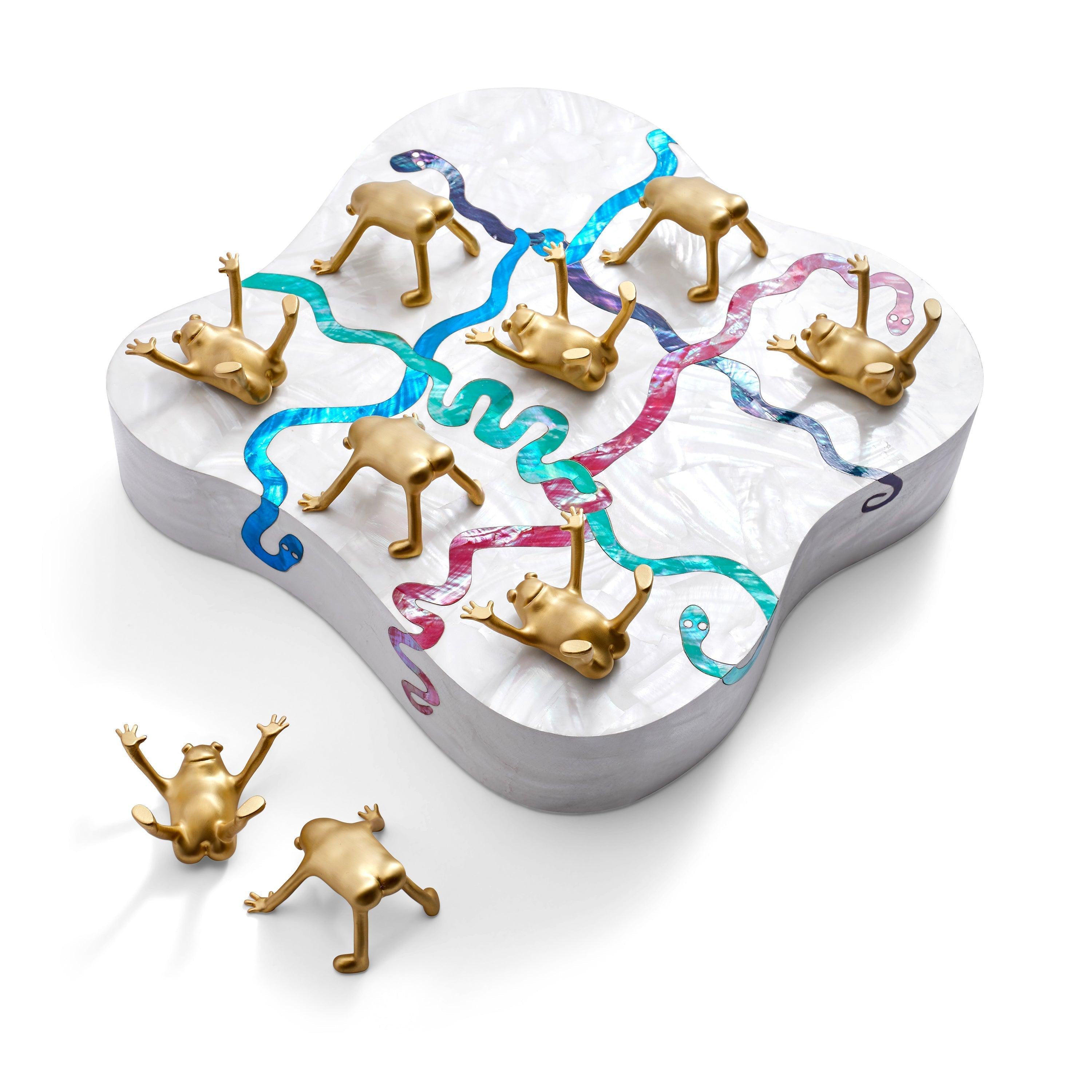 Premium Haas Tic Tac Toe Game Set - Classic Wooden Board Game for Kids & Adults - Perfect for Family Game Nights, Travel, and Office Breaks