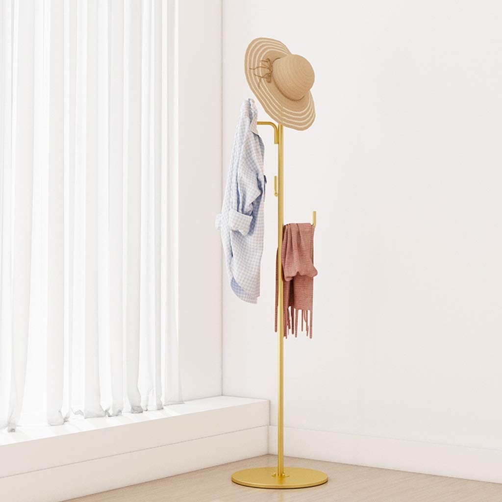 Modern Iron Coat Rack Tree - Gold Entryway Coat Stand with Hooks for Hallway, Bedroom & Mudroom | Space-Saving Hanging Organizer for Jackets, Hats, Scarves & Bags | Durable & Stylish Home Decor