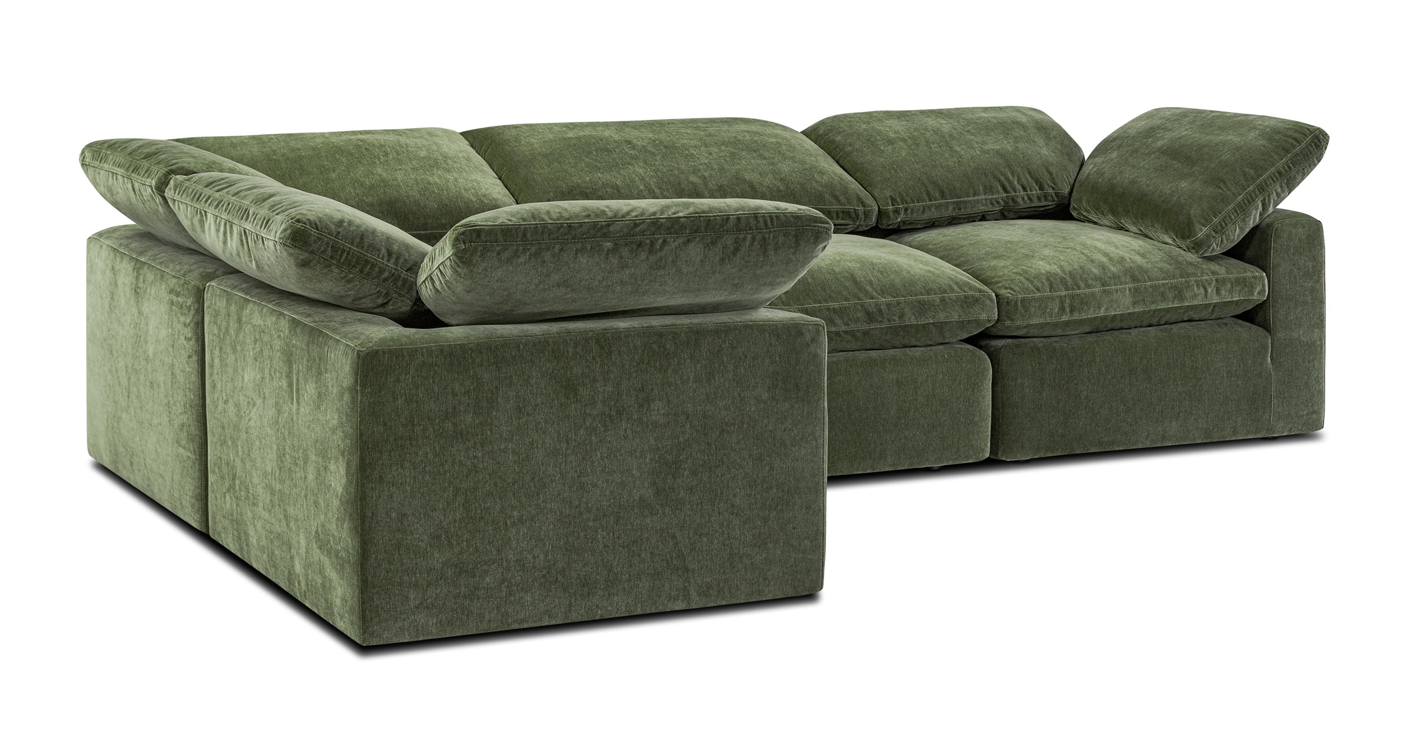 4-Seat Aspen Modular L-Shaped Sectional Sofa - Modern Living Room Furniture for Small Spaces & Apartments - Perfect for Family Gatherings & Movie Nights