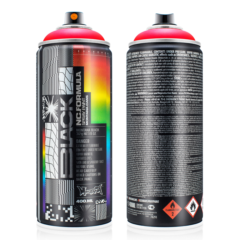 Pantone Montana Black Infra Red Collectors Edition Spray Paint - Premium Graffiti & Street Art Supplies for Walls, Canvas & DIY Projects