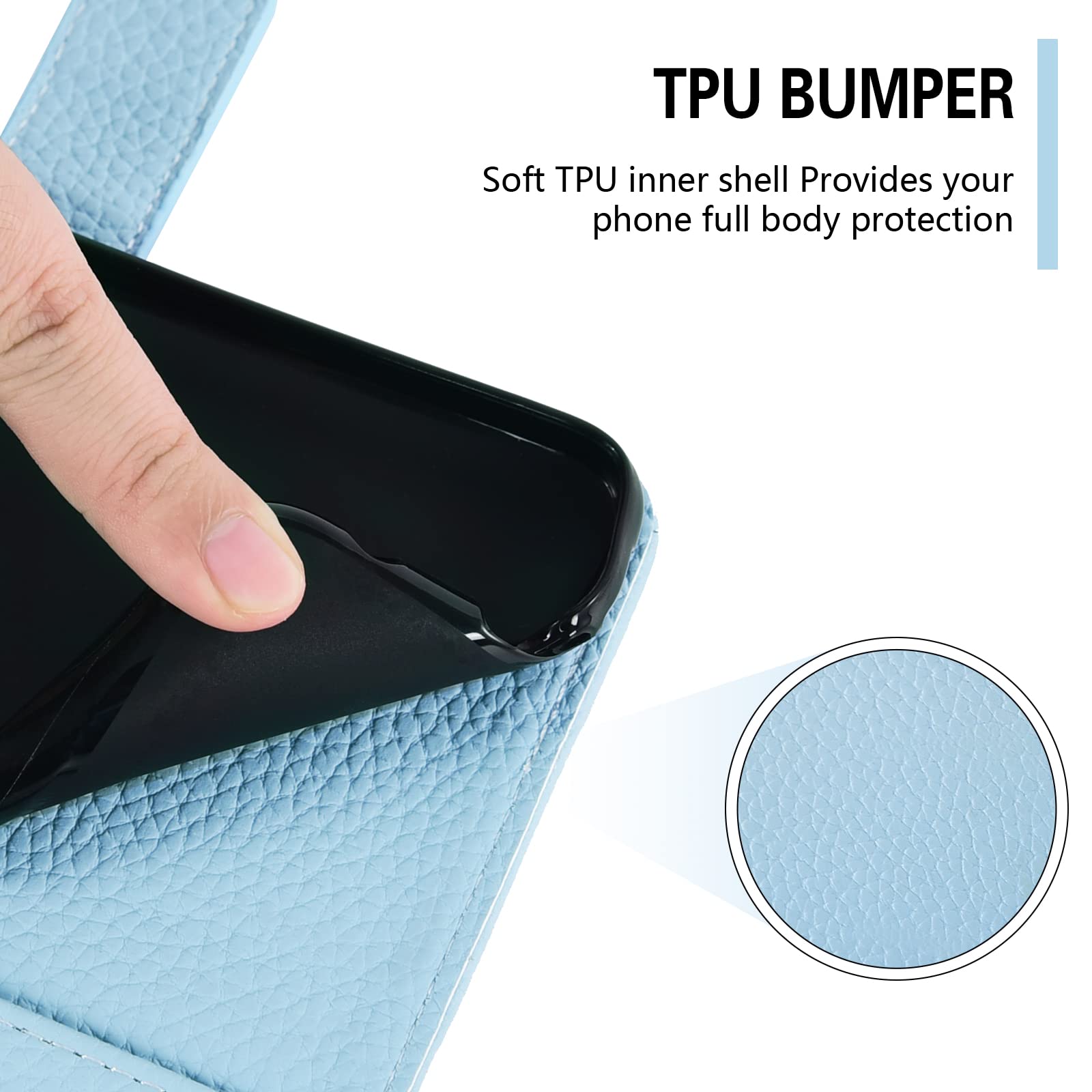 Premium Asus ZenFone 7/7 Pro/8 Flip 5G Phone Case with Tempered Glass Screen Protector, Wallet Cover & Card Holder - Kickstand Stand Feature - Compatible with ZS670KS/ZS671KS/ZS672KS Models - Stylish Blue Protective Case for Men & Women - Perfect for Daily Use, Travel & Business Meetings