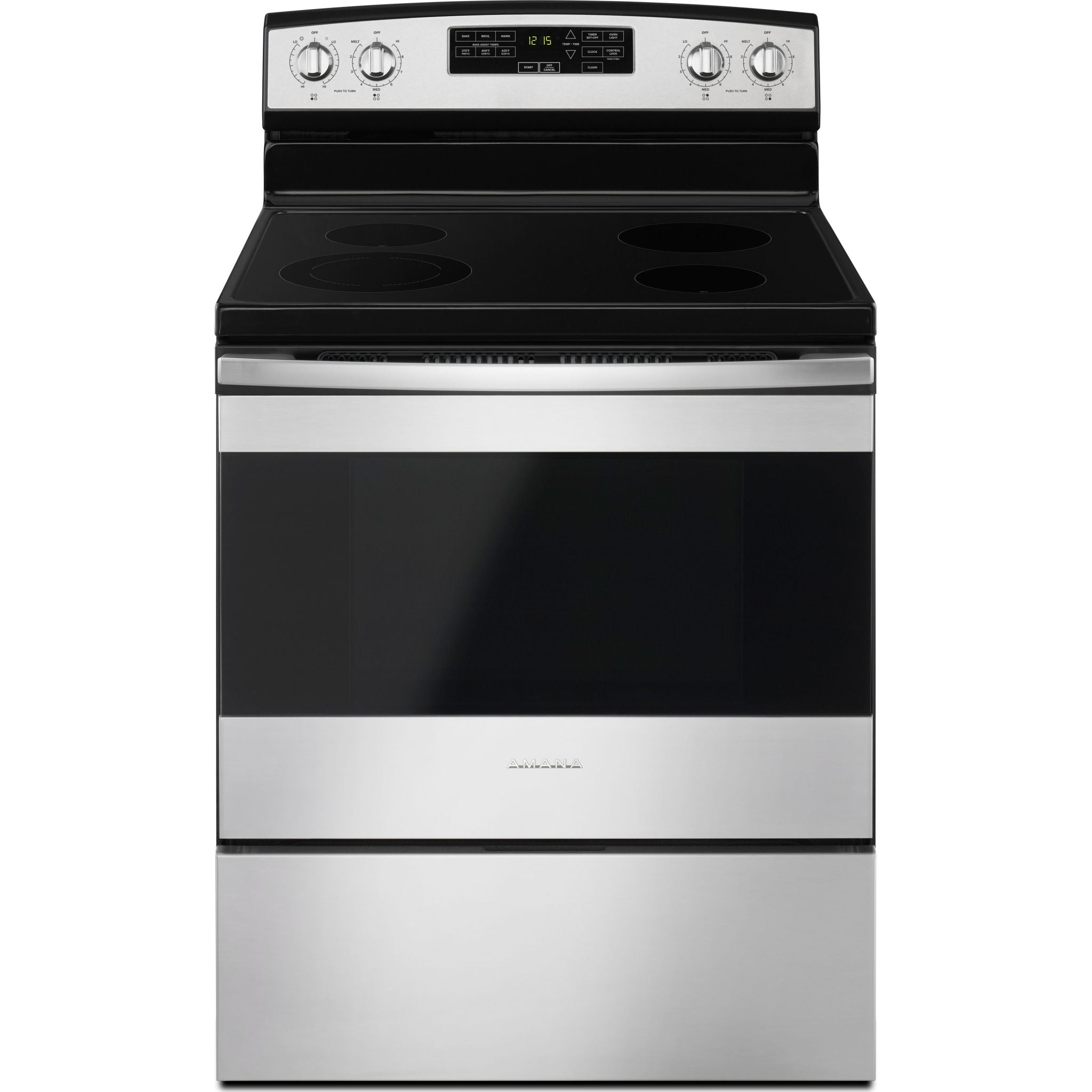 Amana Self-Cleaning Range YAER6603SFS - 30 Inch Stainless Steel Gas Oven with 5 Burners & Convection Bake - Perfect for Home Kitchens & Professional Cooking